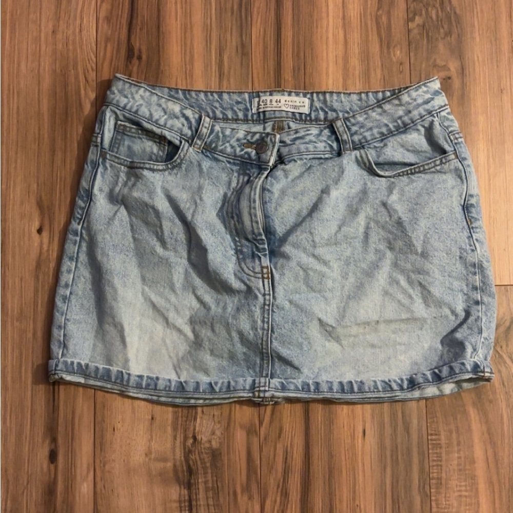 Primark Light Blue Denim Mini Skirt